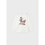 Mayoral Kız Çocuk Baskılı Sweatshirt - Ekru - 9 Yaş