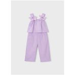 Mayoral Kız Çocuk Çiçekli Bluz ve Pantolon Takım Mor - 03596 - 6 Yaş