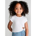 Mayoral Kız Çocuk Crop T-Shirt 3006M - Beyaz - 10 Yaş