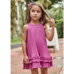 Mayoral Kız Çocuk Pileli Elbise 3915 - Pembe - 10 Yaş