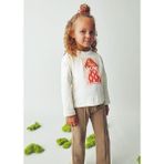 Mayoral Kız Çocuk Saç Bantlı Sweatshirt Krem - Ekru - 5 Yaş