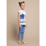 Mayoral Kız Çocuk T-Shirt Tayt Takım Mavi - 5 Yaş