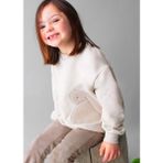 Mayoral Kız Çocuk Tavşan Baskılı Takım - 4-10 Yaş | Yumuşak Sweatshirt ve Pantolon - 02S-Bej