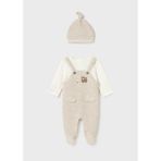 Mayoral Newborn Erkek Bebek Şapklı Tulum - Krem - 6 - 9 Ay