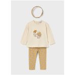 Mayoral Sarı Kız Bebek Saç Bandı, Tişört ve Tayt Takım 2744 - 24 Ay