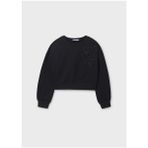 Mayoral Siyah Kız Çocuk Pul Detaylı Sweatshirt 7421 - 10 Yaş