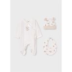 Mayoral Yazlık Erkek Çocuk Tulum Set - Krem - 4 - 6 Ay