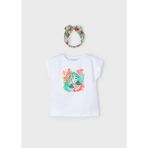 Mayoral Yazlık Kız Çocuk Bandanalı T-Shirt - Beyaz - 4 Yaş