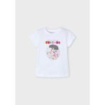 Mayoral Yazlık Kız Çocuk Baskılı T-Shirt - Beyaz - 4 Yaş