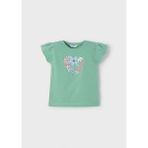 Mayoral Yazlık Kız Çocuk Baskılı T-Shirt - Yeşil - Mor - 2 Yaş