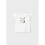 Mayoral Yazlık Kız Çocuk T-Shirt - Ekru - 4 Yaş