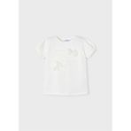 Mayoral Yazlık Kız Çocuk T-Shirt - Ekru - 8 Yaş