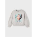 Mayoral Yazlık - Mevsimlik Kız Çocuk Baskılı Sweatshirt - Gri - 10 Yaş