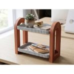 Mays 3D Studio 2 Katlı Dekoratif Organizer Raf – 3D Baskı Masaüstü Düzenleyici