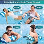 Maytoys Hava Yastıklı Fileli Şişme Havuz Koltuğu 4'Ü 1 Arada Deniz Havuz Yatağı
