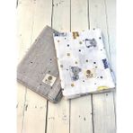 Mayu Baby Collection 2 Adet Müslin Çok Amaçlı Örtü Bebek Battaniyesi 80 x 100 cm - Gri