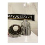 Mayuk Dizayn 100MM Paslanmaz Krom Her Araca Uyumlu Egzoz Ucu 2 Adet Set