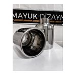 Mayuk Dizayn 115 Mm Paslanmaz Krom Egzoz Ucu Araca Uyumlu 1 Adet