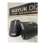 Mayuk Dizayn Akrapovic 100mm Siyah Her Araca Uyumlu Karbonfiber Egzoz Ucu 2 Adet Set