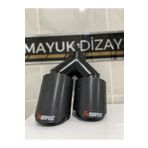 Mayuk Dizayn AKRAPOVİC KARBON EGZOZ UCU ÇİFT ÇIKIŞ 90MM SAĞ --MAYUKDİZAYN--