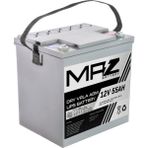 Maz Akü 12 Volt 55 Amper (Ah) Kuru Agm Vrla Akü (Yeni Üretim) - Siyah