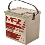 Maz Akü 12 Volt 55 Amper (Ah) Solar Jel VRLA Akü (Yeni Üretim) - Siyah