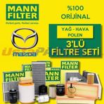 Mazda 3 1.6 Mann-Filter Filtre Bakım Seti (2004-2008)
