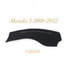 Mazda 3 2009-2012 Arası 3 Boyutlu Halı Kumaş Torpido Koruyucu Örtü