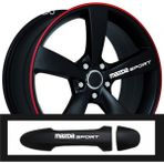 Mazda 6 Için Uyumlu Aksesuar Oto Kapı Kolu/jant Sticker 10 Adet 10*1,5 cm - Siyah - Standart