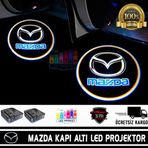 Mazda Araçlar İçin Pilli Yapıştırmalı Kapı Altı Led Logo