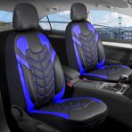 Mazda Lantis Lüx Deri Oto Koltuk Kılıfı Ön Arka Takım Set Classy SİYAH MAVİ