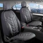 mazda Lantis Uyumlu Full Deri Oto Koltuk Kılıfı Ön Arka Set Classy Model Siyah Beyaz Sc - Siyah - Beyaz