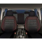Mazda Lantis Uyumlu Siyah-Kırmızı Oto Koltuk Kılıfı (Tam Takım Ön Arka Araç Koltuk Kılıfı) - Siyah - Kırmızı