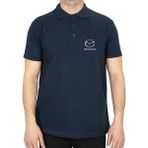 Mazda Logo Polo Yaka Lacivert Tişört - XL
