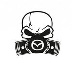 Mazda Piston Kuru Kafa Araba Sticker Yapıştırma