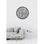 Mazemac Akasya Yaprak Desenli Dekoratif Metal Duvar Süsü 30 x 30