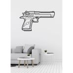 Mazemac Desert Eagle Tabanca Desenli Dekoratif Metal Duvar Süsü 40 x 23