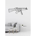 Mazemac H&k Mp5 Desenli Dekoratif Metal Duvar Süsü 60 x 24