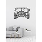 Mazemac Hummer H1 Jeep Desenli Dekoratif Metal Duvar Süsü 50 x 35