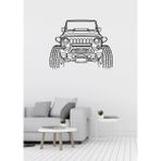 Mazemac Jeep Wrangler Desenli Dekoratif Metal Duvar Süsü 50 x 50