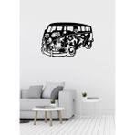 Mazemac Volkswagen Minibüs Retro Figürlü Dekoratif Metal Duvar Süsü 70 x 47