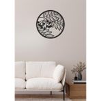 Mazemac Yaprak Desenli Dekoratif Metal Duvar Süsü 35 x 30