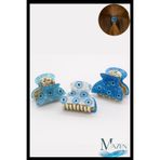 MAZEN 4 cm Mandal Toka | Nazar Boncuklu | 3 Adet | Kaliteli Sıkı Kavrayan Kaymaz | Kadın Saç Aksesuarı