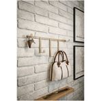 mazory decor Metal Duvar Askılığı 4'lü Siyah Mat Elbise Anahtarlık Askısı Portmanto Antre Hol Askısı 45 cm