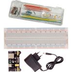 Mb-102 Breadboard, 140 Parça Jumper Kablo Kiti, Breadboard Güç Kartı, 12V 500Ma Adaptör