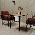 Mb Garden Furnıture Simetri Model, Balkon,mutfak, Bahçe, Cafe, Metal Koltuk Takımı, Bahçe Takımı , Çay Seti, 1+1+masa Bordo