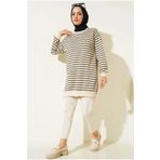 MB-MODA BİZİMLE Kadın Siyah Çizgili Tunik