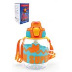 M&B Water Bottle King Tritan Pipetli Suluk, 620 ml, Turuncu, Boyun Askılı Okul Çocuk Suluğu, BPA İçermez
