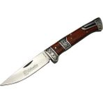 Mb3936a Kahverengi Av / Kamp Çakısı 20Cm- Manuel, İşlemeli, Kemerlikli, Ahşap Sap
