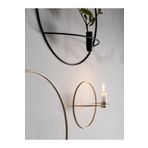 mba decor metal bending art Daire Duvar Şamdanı Mumluk 20cm Paslanmaz Gold Ev Dekorasyon